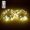Illuminate your space with Dreamworth's 2 Set 5M 50 LEDs Battery Operated Fairy Lights. Perfect for Christmas, weddings, and parties. Remote control included! Keywords: fairy lights, battery operated, remote control