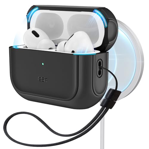 ESR - AirPods Pro 2nd Gen Case HaloLock With MagSafe, Full Drop Protection, Black