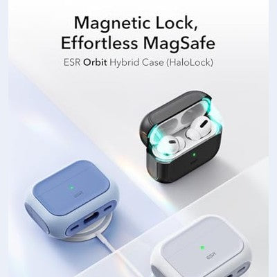 ESR - AirPods Pro 2nd Gen Case HaloLock With MagSafe, Full Drop Protection, Black