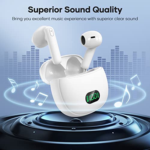 Eisreho - Wireless Bluetooth 5.3 In-Ear Headphones with 30H Playtime & 4 Mics