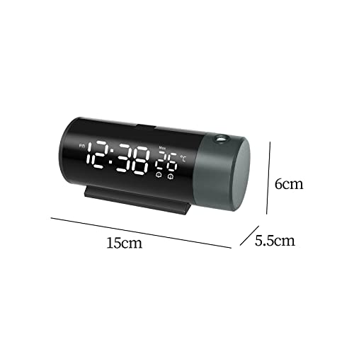 Enakshi - Projection Alarm Clock with LED Display, Corded Design for Kids
