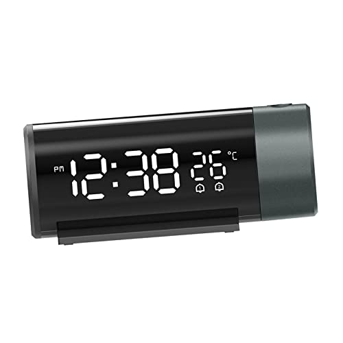 Enakshi - Projection Alarm Clock with LED Display, Corded Design for Kids