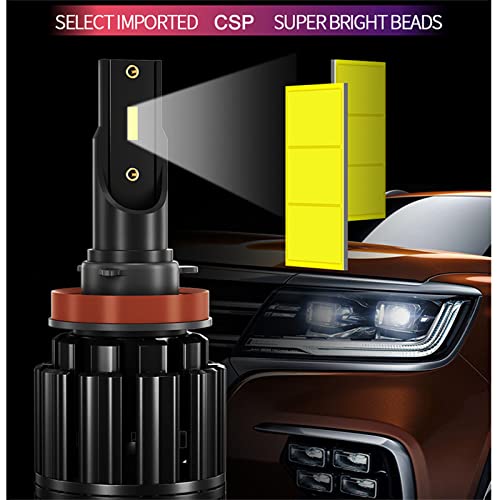 ErtYu - 110W LED Headlight Bulbs, 22000 Lumens, 6000K Cool White, IP68 Waterproof