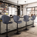 Furnifort Adjustable Bar Chair - Laminated Wood & Leathaire