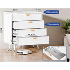 ALFORDSON Fluted Front Chest of 4 Drawers Modern Bedroom Tallboy Dresser