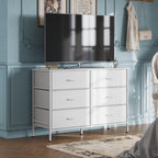 WLIVE Dresser for Bedroom with 6 Fabric Drawers, White