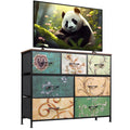 WLIVE Dresser for Bedroom, 7 Drawers, TV Stand, Floral