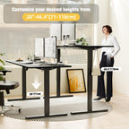 67"x24" Standing Desk, Height Adjustable Sit-Stand Home Office, Black
