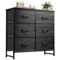 WLIVE Dresser for Bedroom with 6 Drawers, Charcoal Black Wood Grain Print