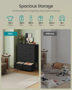 SONGMICS Dresser for Bedroom, Tall Dresser with 8 Fabric Drawers