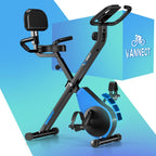 Upgraded Folding Exercise Bike with 16-Level Adjustable Magnetic Resistance, 350LBS Quiet Foldable Indoor Cycling Bike, Fitness Stationary Bike with LCD Display & Large Comfortable Seat Cushion