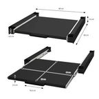 ML-Design Stacking Kit with Pull-Out Shelf, 60×60 cm, Black, Universal Steel Stacking Frame for Washing Machine & Tumble Dryer,Space-Saving Connector Kit with Slide-Out Laundry Basket Shelf