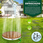 tillvex® Outdoor Garden Shower Up to 4 m Fountain Height | Floor Shower with Standing Wheel | Non-Slip Outdoor Shower | Sauna Shower, Camping Weather Resistant
