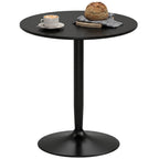 HOMCOM 28" Round Dining Table, Bistro Table for 2-4 People, Black
