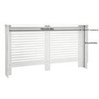 FATIVO 90cm Tall Radiator Cover Extra Height White MDF Horizontal Slat
