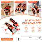Mini Stepper for Exercise, Stair Stepper with Resistance Band and Calories Count