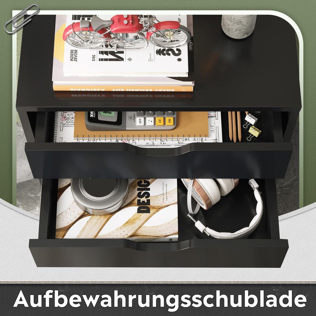 DEVAISE 5 Drawer Mobile Filing Cabinet Black