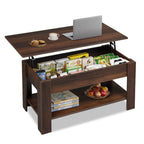 WLIVE Lift Top Coffee Table for Living Room/Dining/Office, Retro Espresso
