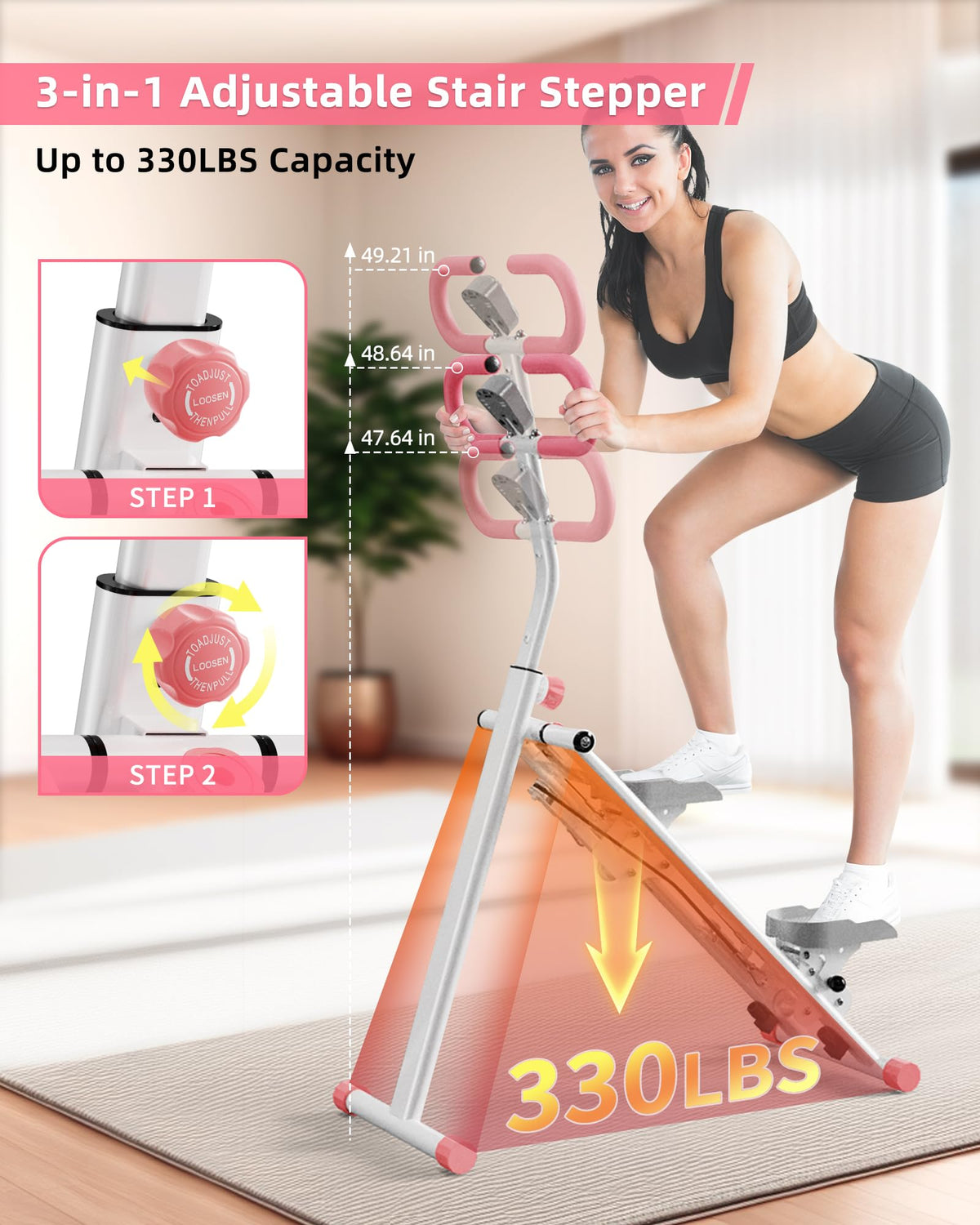 Stair Stepper for Home, Vertical Climber Workout Machine with Handlebar