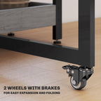 HOMCOM 30-130cm Folding Dining Table for 4 Drop-Leaf Kitchen Table, Grey