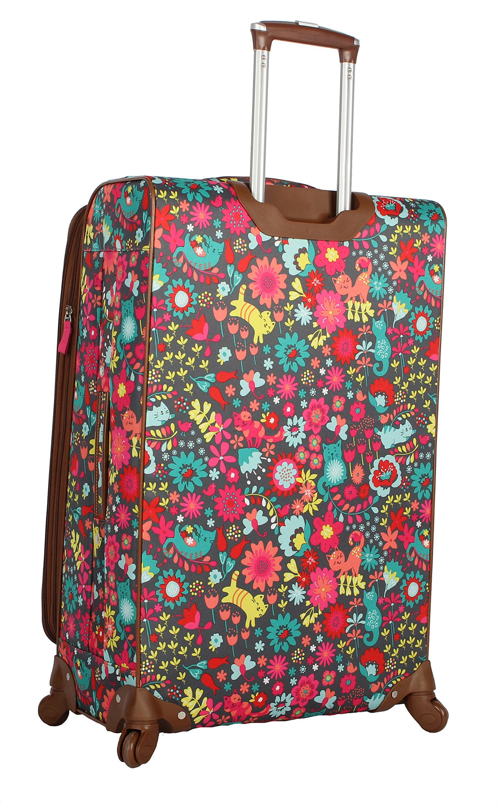 Lily Bloom Design Pattern 28" Luggage Softside Expandable With Double Spinner Wheels, Large Lightweight Suitcase Checked Bag For Women