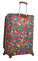 Lily Bloom Design Pattern 28" Luggage Softside Expandable With Double Spinner Wheels, Large Lightweight Suitcase Checked Bag For Women