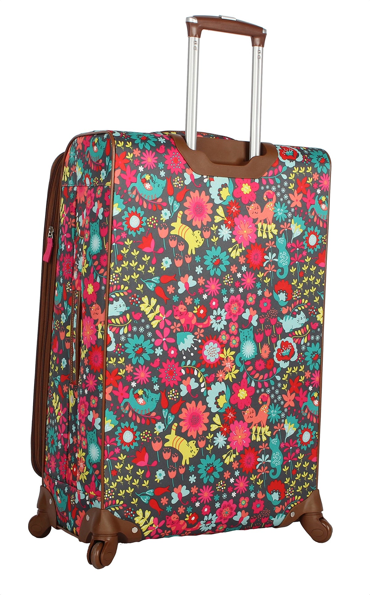 Lily Bloom Design Pattern 28" Luggage Softside Expandable With Double Spinner Wheels, Large Lightweight Suitcase Checked Bag For Women