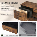 WLIVE Tall Dresser for Bedroom, 9 Drawer Chest of Drawers, Rustic Brown