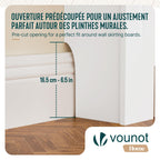 VOUNOT® Radiator Cover Cabinet with Vertical Slats, White Oak, 152x19x82cm