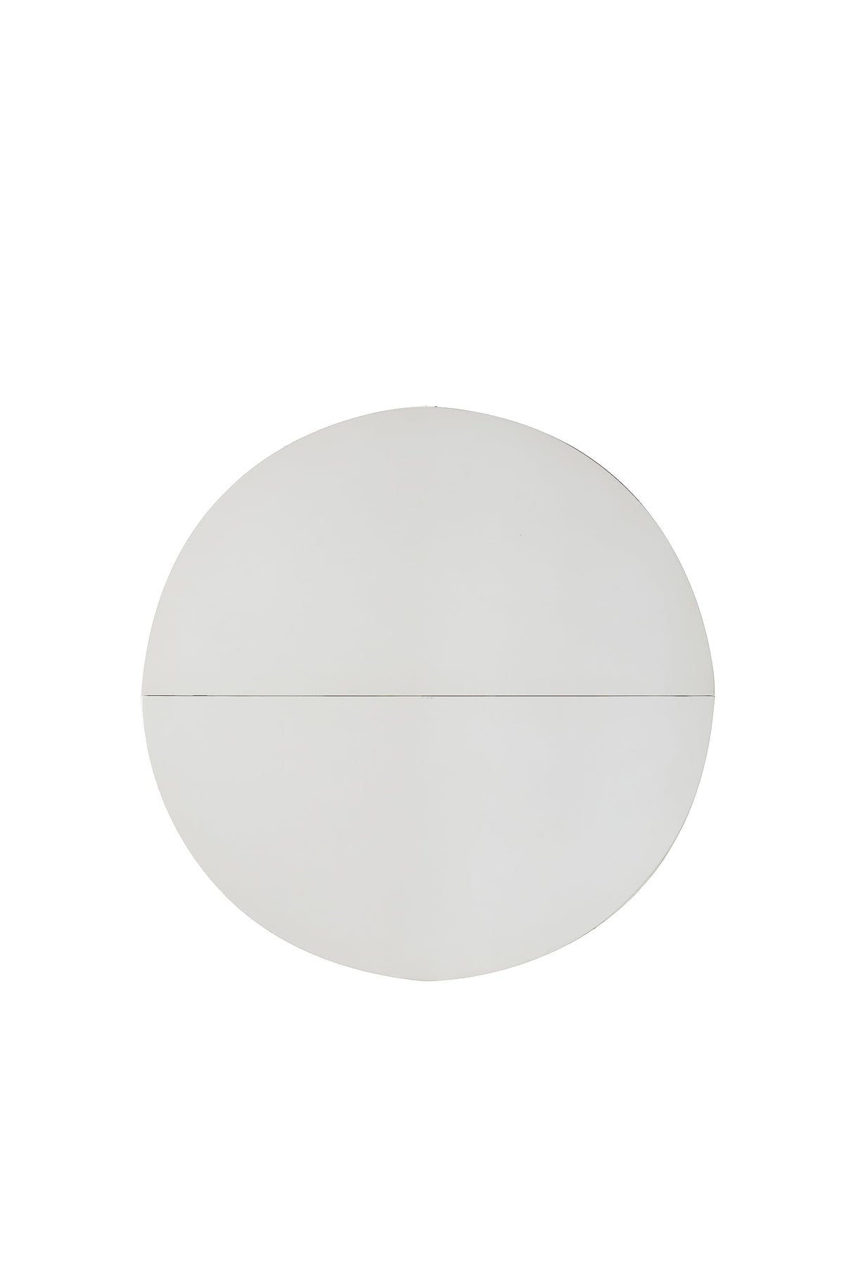 Modern Round Dining Table with White Top, Sturdy Metal Frame and Beech Wood Legs for Dining Room and Office, 80 x 80 x 75 cm