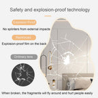 Irregular Cloud Shaped Bathroom Mirror With LED Light, Frameless Wall Mirror, Decorative Mirror,3 Colours Of Light, Single Touch Button 20-200cm Body Sensor, Infinitely Dimmable,(Size:40X60CM)