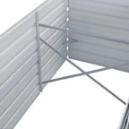 vidaXL Raised Garden Bed 63"x31.5"x17.7" Galvanized Steel Gray