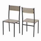 Goeria Dining Room Set with 2 Chairs for Balcony, Living Room, Dining Room, Natural Colour