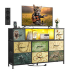 WLIVE Chest of Drawers with Drawers, Chest of Drawers Bedroom with 8 Fabric Drawers