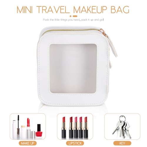 FomiYes - Clear Toiletry Bag, Portable Makeup Organizer, Zipper Closure, Travel-Friendly