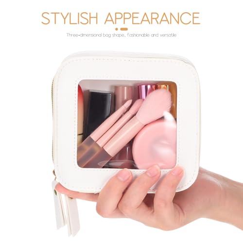 FomiYes - Clear Toiletry Bag, Portable Makeup Organizer, Zipper Closure, Travel-Friendly