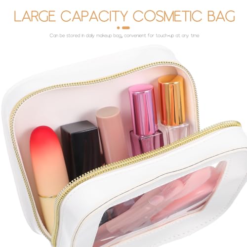 FomiYes - Clear Toiletry Bag, Portable Makeup Organizer, Zipper Closure, Travel-Friendly