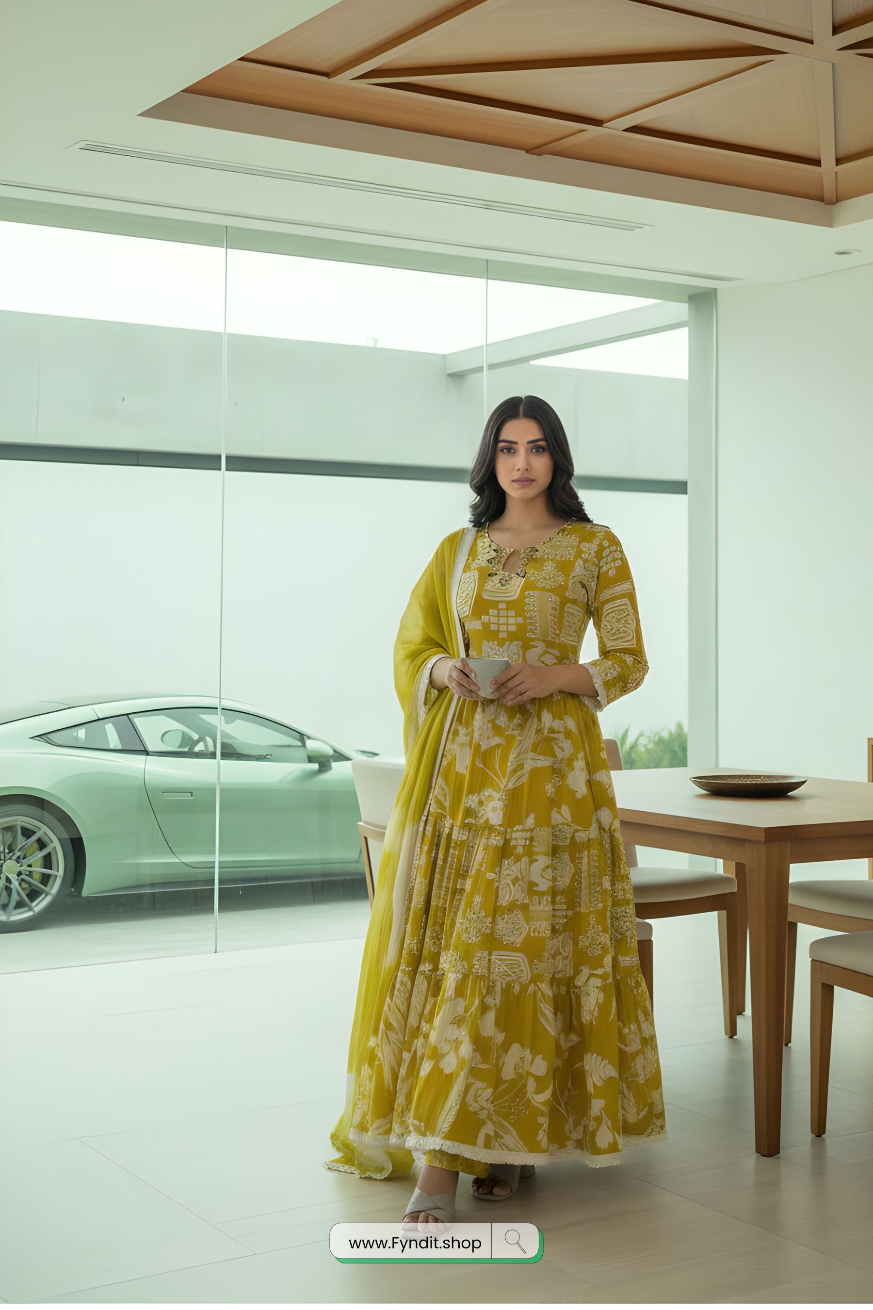 Glow Effortlessly: OBLIBA Yellow Floral Kurta Set – Confidence, Style & Joy in One!