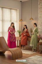 Glow Effortlessly: Jwalin Pink Viscose Rayon Kurta Set – Style, Comfort & Confidence in One!