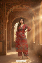 Feel Effortlessly Elegant: Rytras Rayon Kurti Set with Palazzos & Dupatta – Your Go-To for Every Occasion!