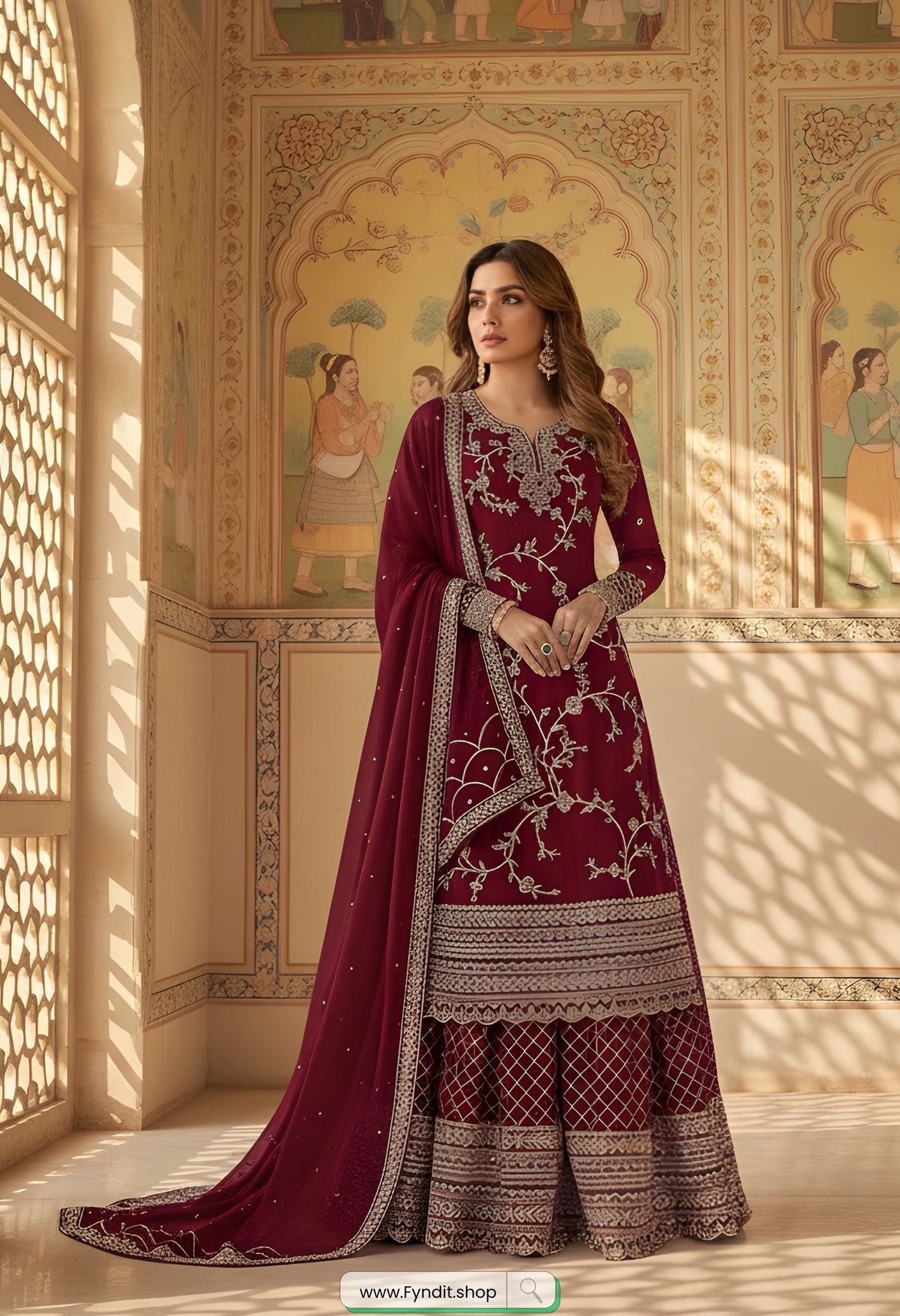 Step out in style with this elegant kurta palazzo set-  
