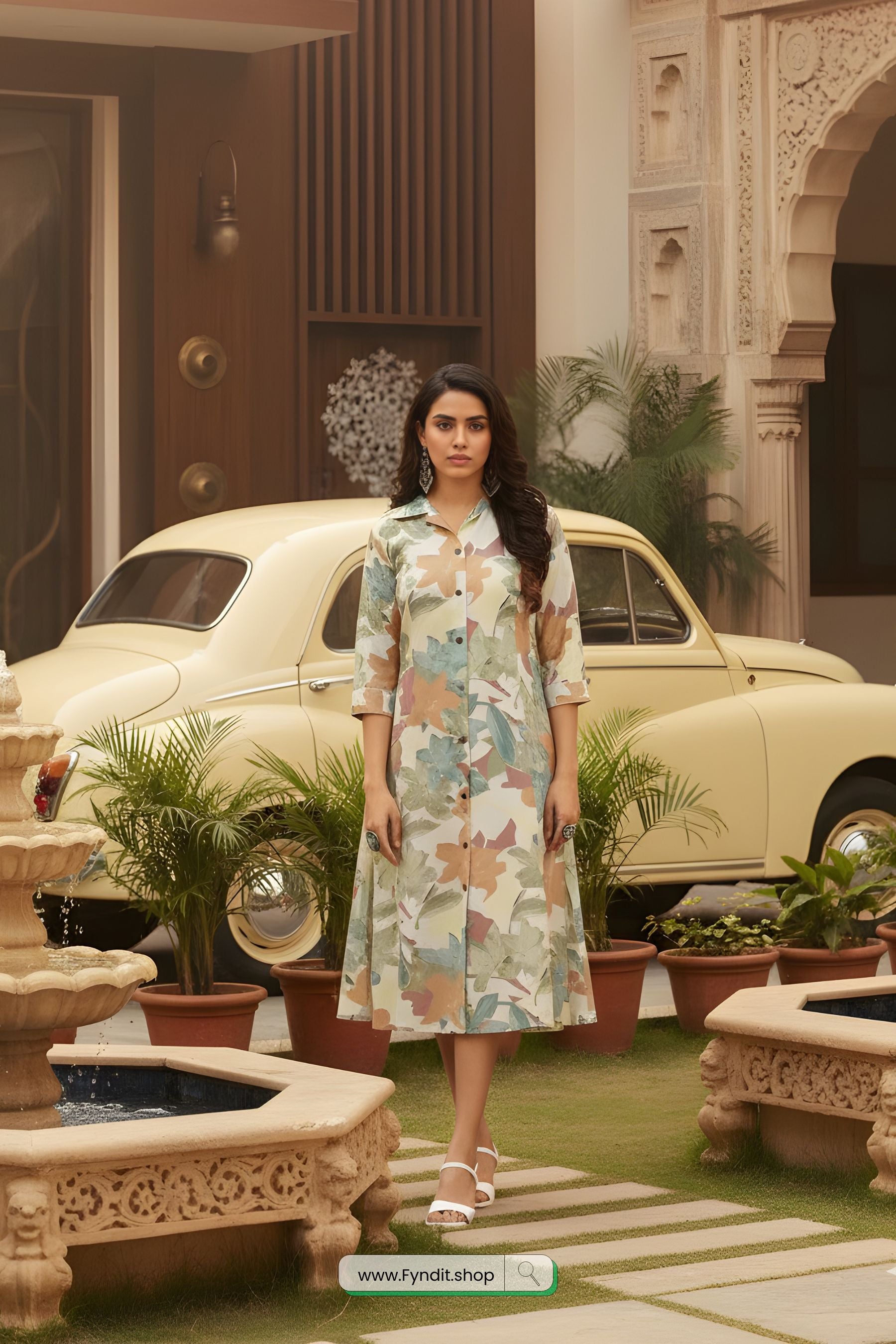 Step Into Sunshine: Floral A-Line Dress — Breathable, Chic & Confidence-Boosting!