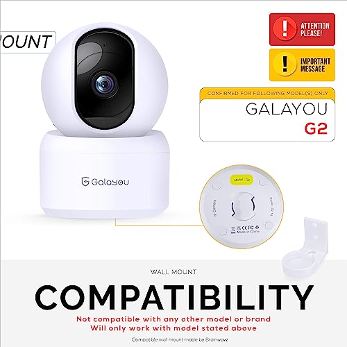 Galayou - Wall Mount Adhesive Holder for G2 Pet & Baby Indoor Camera