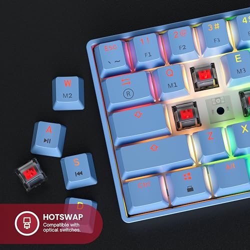 GamerPro - 61 Keys RGB Mechanical Gaming Keyboard with Programmable Backlit LEDs