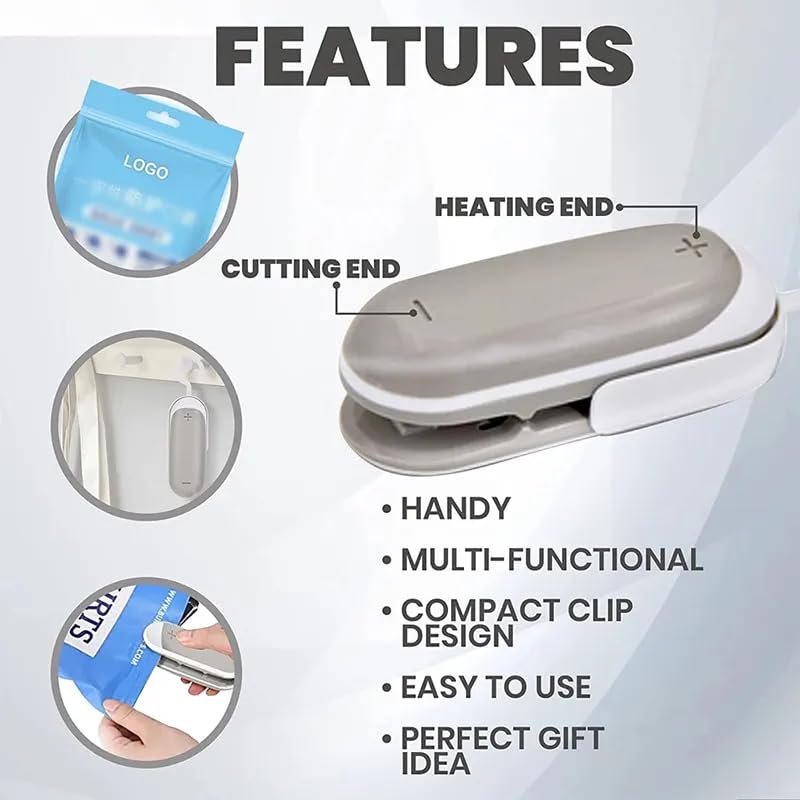 Generic - Mini Thermal Bag Sealer, Portable Heat Sealer, Compact Design, Preserves Freshness