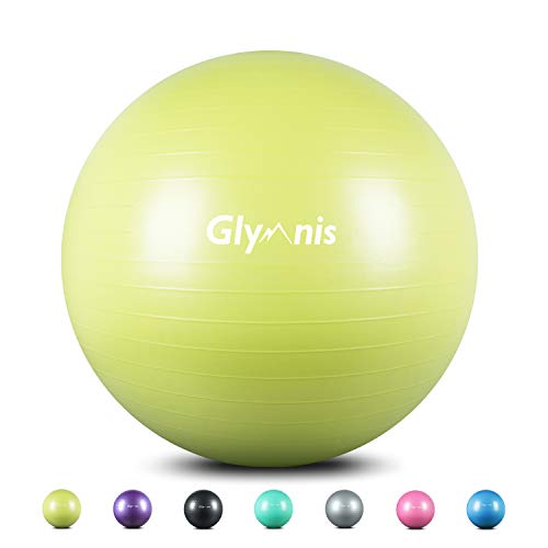 Glymnis Anti-Burst Yoga Ball for Fitness and Stability Exercises
