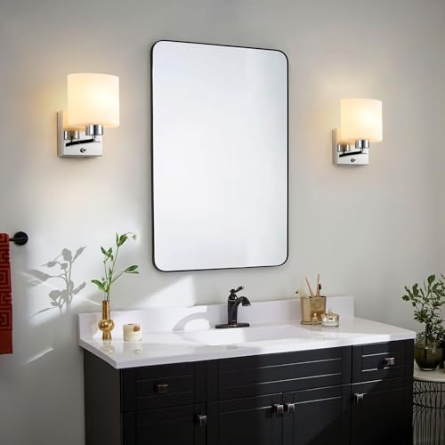 Harper Living - Modern Wall Sconce with Toggle Switch, Polished Chrome Finish