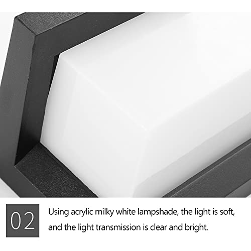 He-Shop - Waterproof LED Wall Light, 18W, IP65, Adjustable 3000K-6000K