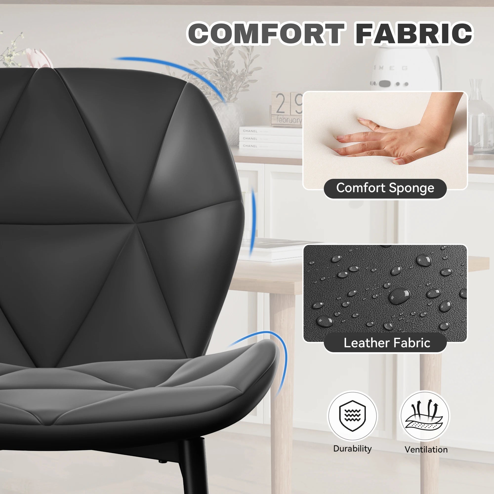KARY HOLDING INC. KARY HOLDING Modern Tufted Reclining Portable Dining