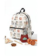 Cute Kitten Pattern Backpack — Pastel Cats & Yarn School Bag